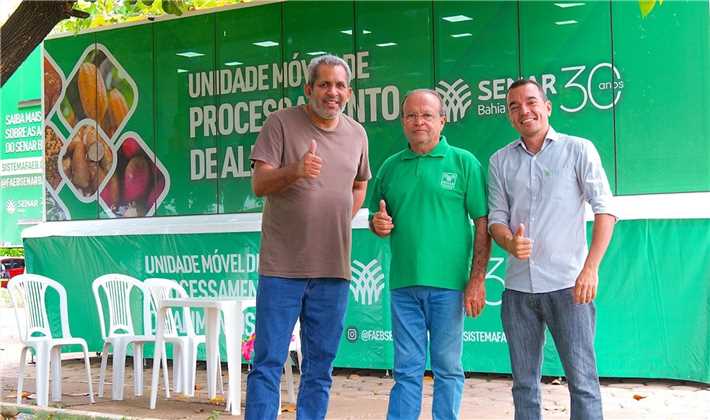 Prefeito Wilker Torres, Presidente Silvio Miguel e Supervisor do SENAR Bruno Assis
